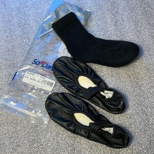 SO DANCA ballet shoes Black with socks